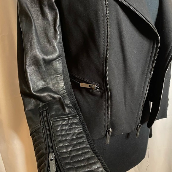 BCBGMaxazria Black Ava Moto Jacket - Small - Picture 5 of 7